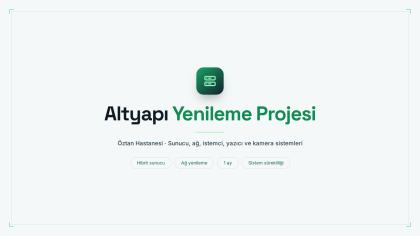 Altyapı Yenileme Projesi