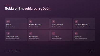 Bölüm Bazlı Yazılım Çözümleri