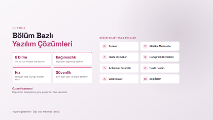 Bölüm Bazlı Yazılım Çözümleri
