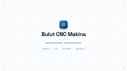 Bulut CNC Makina Corporate Website